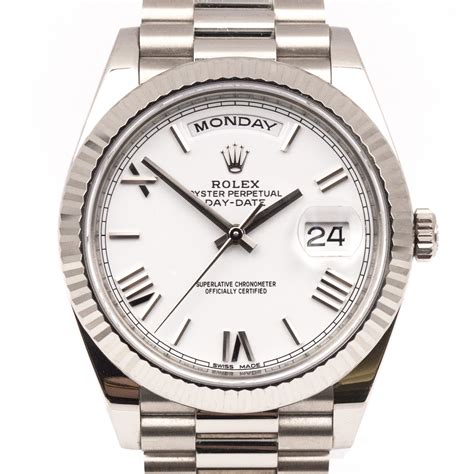 rolex presidential solid gold|Rolex presidential white gold price.